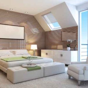 Modern Bedroom design. coastal boards