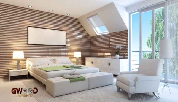 Modern Bedroom design. coastal boards