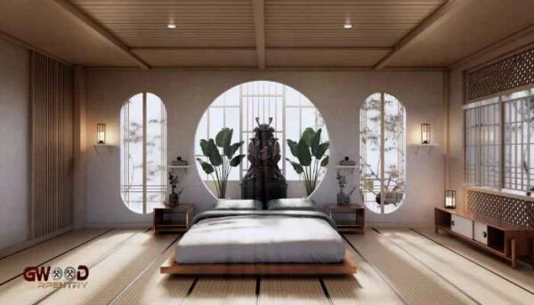Modern Bedroom design. soft Maple