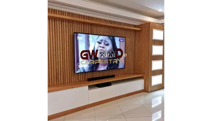 Modern floating tv wall unit white and gold.jpg