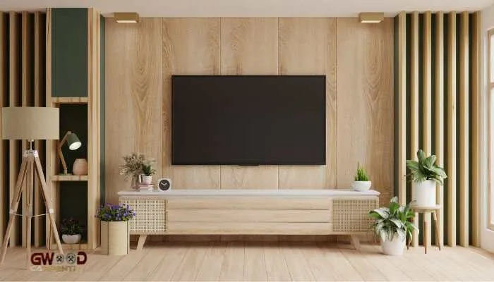 Modern floating wall tv unit