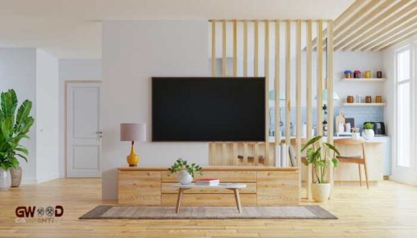 Modern tv units medium to dark tan