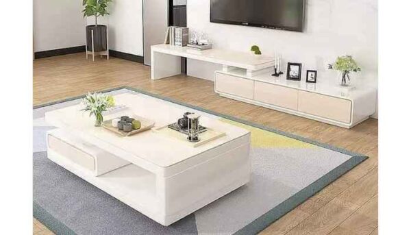 White coffee Table & Floating TV Units