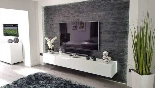 stylish White Floating TV Stand