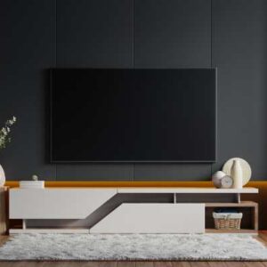 modern tv unit dark brown & grey