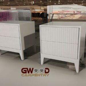 Elegant modern pedestals with a sleek white finish