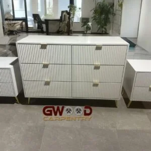 White Dressing Table with Pedestal